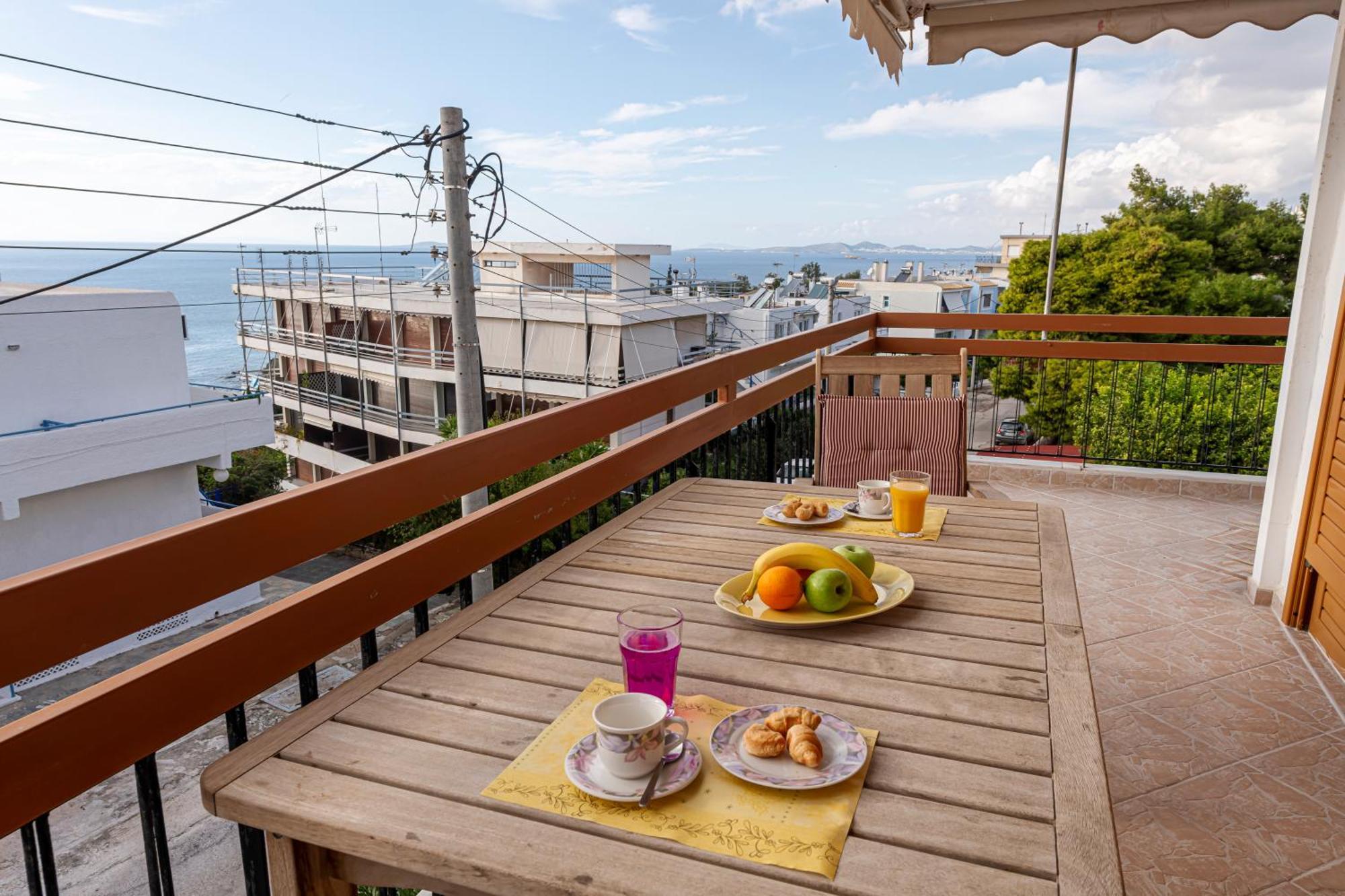 Sea View Apartment 100M From The Beach Saronida Exterior foto