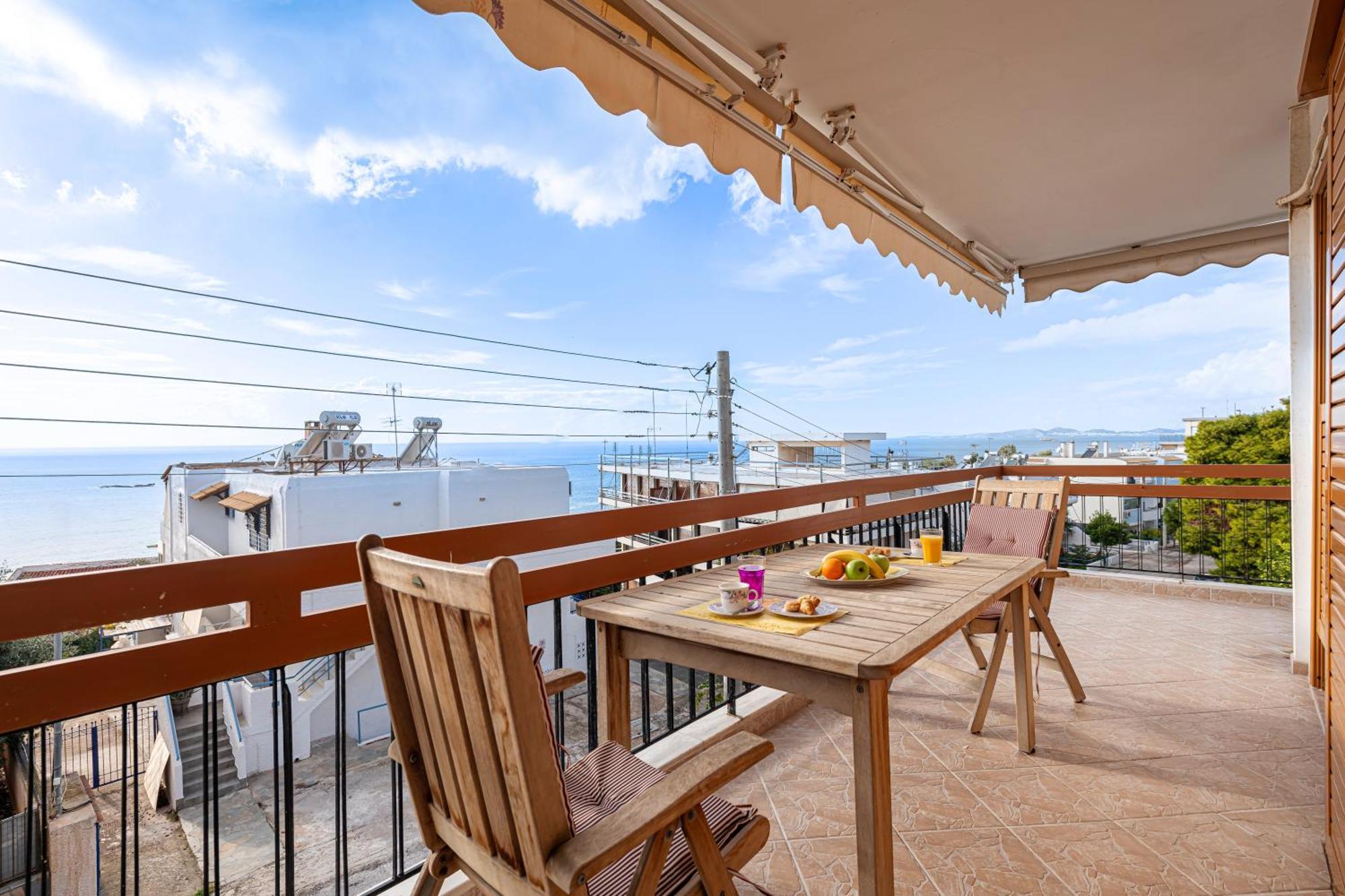 Sea View Apartment 100M From The Beach Saronida Exterior foto