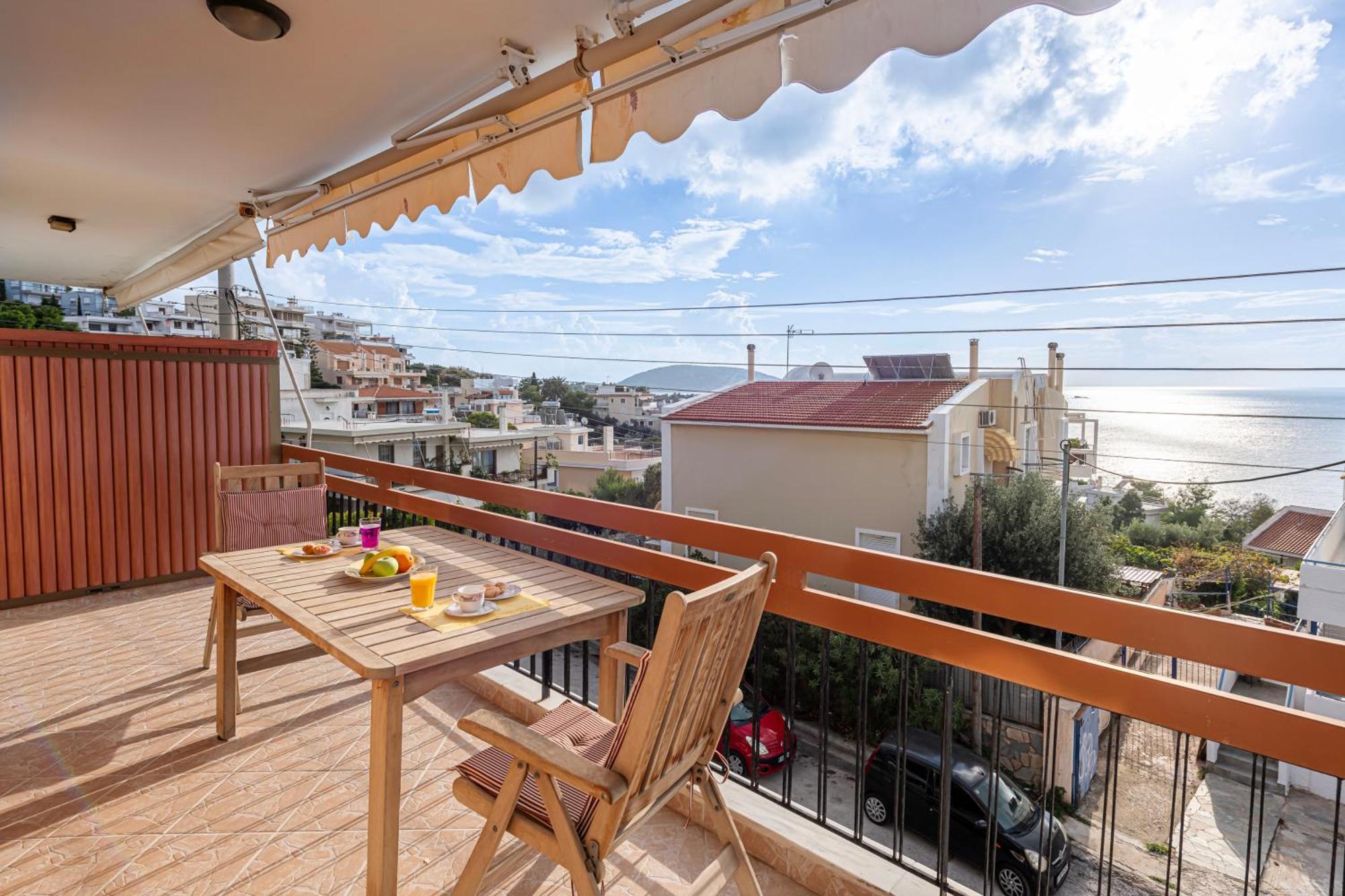 Sea View Apartment 100M From The Beach Saronida Exterior foto